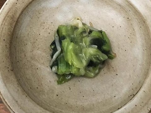 小松菜としらすの炒め物